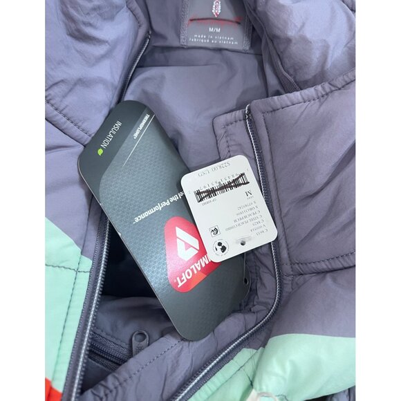 Free People FP Movement Pippa Packable Puffer Size Medium Y2K Stripes 90's - Picture 5 of 5